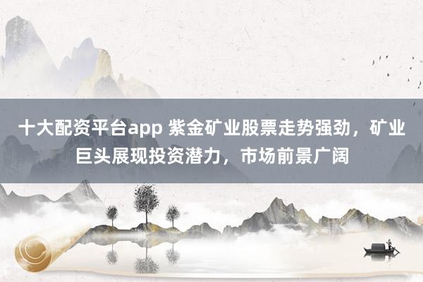 十大配资平台app 紫金矿业股票走势强劲，矿业巨头展现投资潜力，市场前景广阔