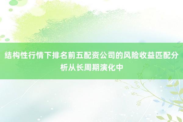 结构性行情下排名前五配资公司的风险收益匹配分析从长周期演化中